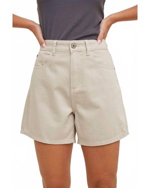 Wishlist Classic Denim Mom Shorts - Gray