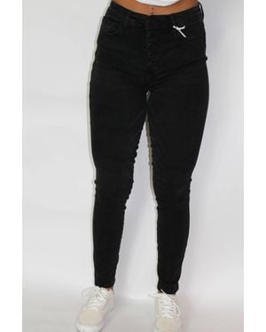 VERVET BY FLYING MONKEY Haylie High Rise Skinny Jeans - Black