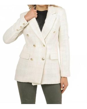 French Connection Scattered Tinsel Blazer - White