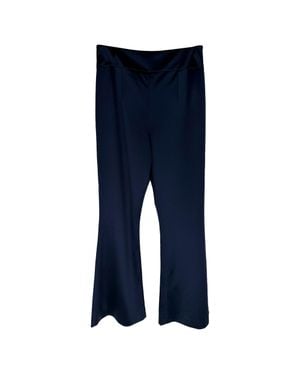 Galvan London Martha Hunt Sculpted Flared Pants - Blue