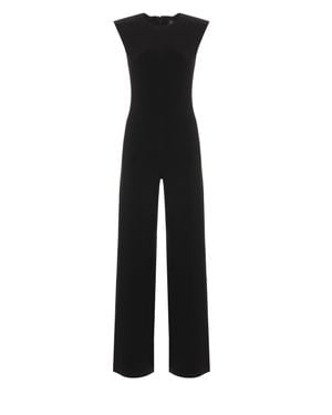 Norma Kamali Sleek Sleeveless Jumpsuit With Rear Zip Closure - Black