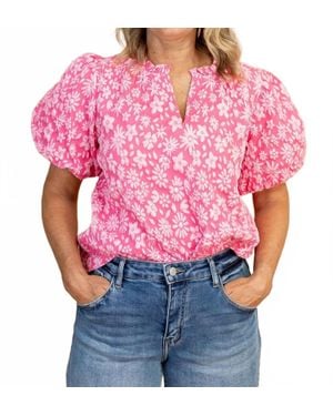 Bibi Iris Floral Shirt - Pink