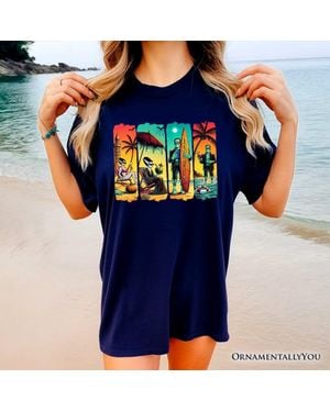 OrnamentallyYou Frankenstein Summer Vacation T-Shirt - Blue