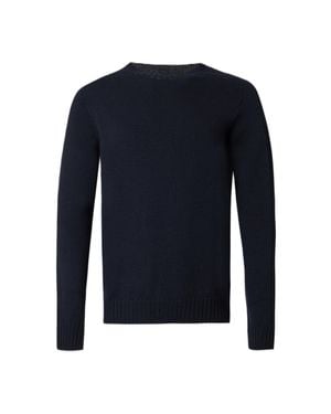 Dondup Fine Knit Ribbed Crew Neck Sweater - Blue