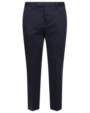 PT01 Cotton-Blend Slim-Fit Straight-Leg Pants - Blue