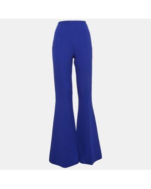 Safiyaa Azzure Stretch Crepe Flared Pants - Blue