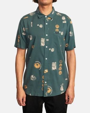 RVCA Pet Cactus Short Sleeve Shirt - Green