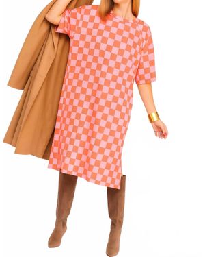 SHANNALEE Slc Checkmate Caftan - Pink