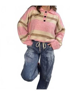 ..,merci Sutton Striped Rugby Sweater - Blue