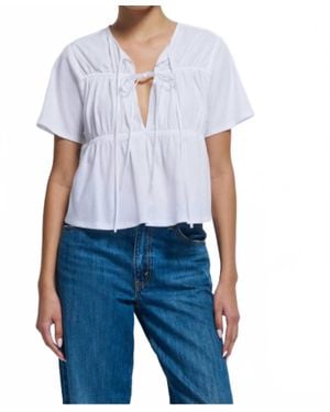 Nation Ltd Robin Tie Front Top - Blue