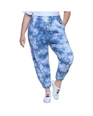 Tommy Hilfiger Plus Logo Tie Dye Jogger Pants - Blue