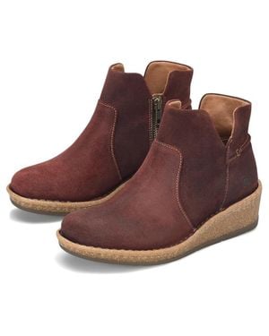 Børn Born Viv Br0062244 Boot 11 Dark Leather Side Zip Ankle Bootie Fzp062 - Brown