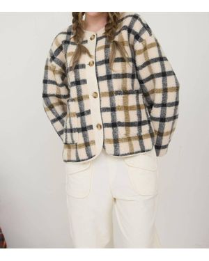 Blu Pepper Teddy Sherpa Jacket - Natural