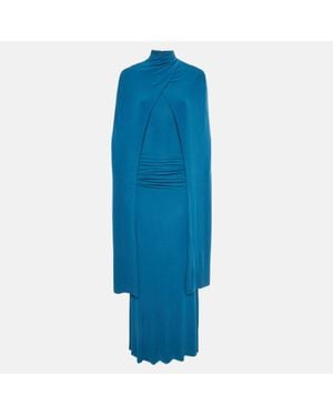 Chats by C.Dam Chats By C. Dam Jersey Draped Valeris Maxi Dress - Blue