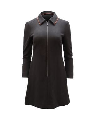 Cefinn Zip Front A-Line Dress - Black