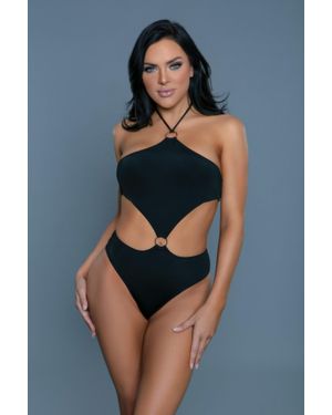 TRUEDAMES Yasmin Monokini With Open Sides And Back Tie Closure - Blue