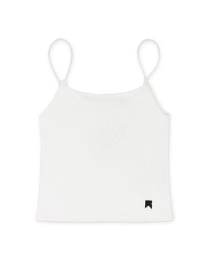 Rhude Sheer Rib Knit Tank Top - White