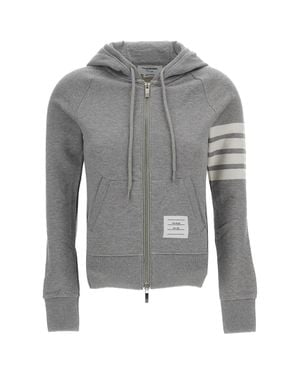 Thom Browne Light Classic Loopback 4-Bar Hoodie - Gray
