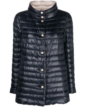 Herno Reversible Down Jacket With Funnel Neck - Black