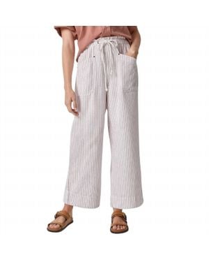 Lilla P Striped Wide Leg Pant - Brown