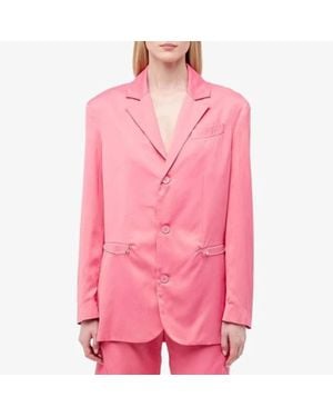 Artica Arbox Blazer Bubble Gum Three-Button Suit Jacket Red507 - Pink