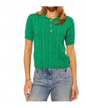 John + Jenn Timmy Knit Top - Green