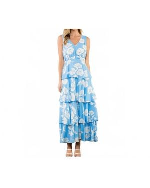 Thml Wendy Tiered Maxi Dress - Blue