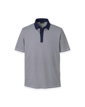 Paul Fredrick Cotton Three Button Polo - Gray
