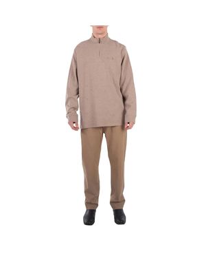 Polo Ralph Lauren Double Knit Quarter-Zip Sweater - Natural