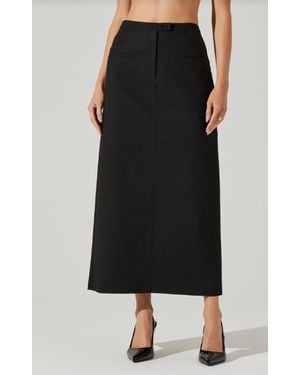 Astr Sibley Midi Skirt - Black