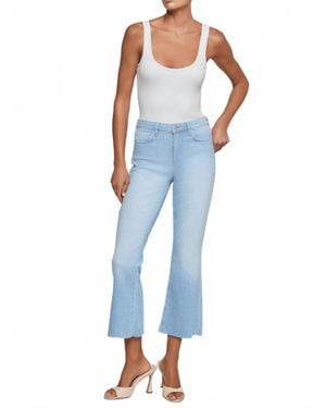 L'Agence Kendra High-Rise Cropped Flare Jean - Blue