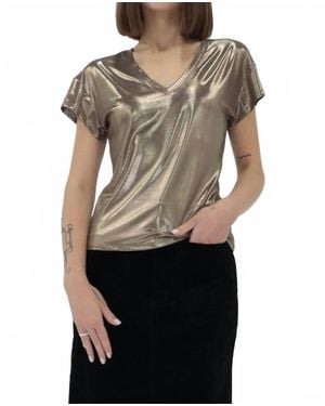 Another Love Lumi Metallic Top - Gray