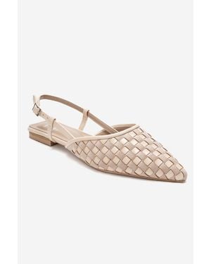 Prologue Shoes Chanda Pointed Toe Woven Sandal - Pink