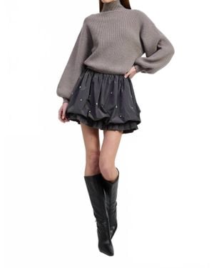 En Saison Florentina Mini Dress - Gray