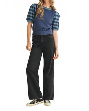 ..,merci Indy Striped Sweater Top - Blue
