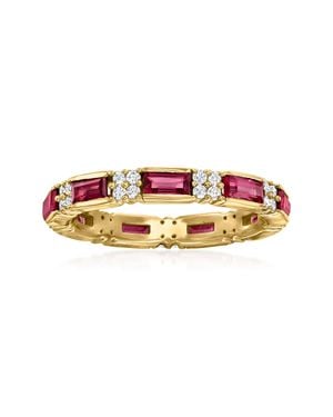 Ross-Simons Rhodolite Garnet And Zircon Ring - Pink