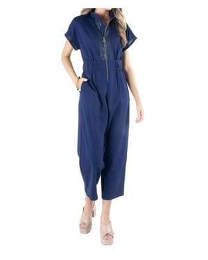 Emily Mccarthy Poppy Jumpsuit - Blue