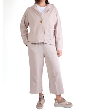 Gerties Funnel Cotton Jacket - Gray