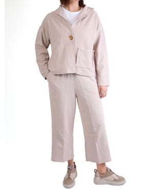 Gerties Funnel Cotton Jacket - Natural