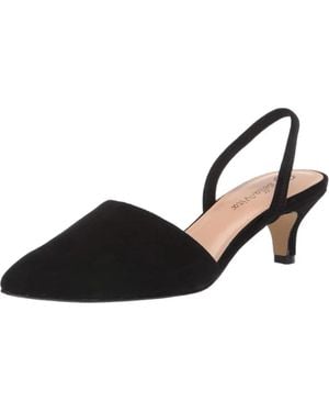 Bella Vita Sarah Pumps Leather Pointed Toe Slingback Rhs9127 - Black