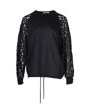 Chloé Chloe Lace Sleeve Sweater - Black