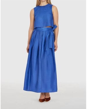 Livro Sleeveless Crop Top - Blue