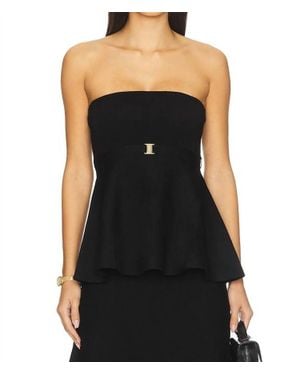 Karina Grimaldi Krystina Strapless Top - Black