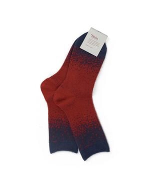Tabio Bulky Brushed Low Crew/ Socks - Red