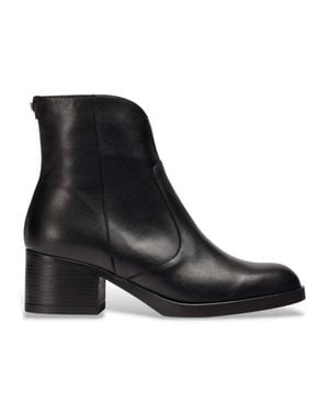 Wonders Leather Ankle Boots - Black