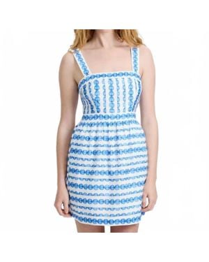 French Connection Structured Taffeta Mini Dress - Blue