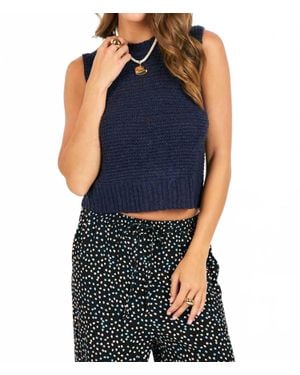 Sadie & Sage Tegan Sleeveless Sweater - Blue