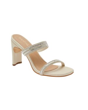 Kaanas Celine Double Diamond Band Heel Bronze Celine-Bronze - White