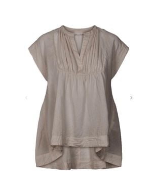 Rabens Saloner Mag V-Neck Top - Gray