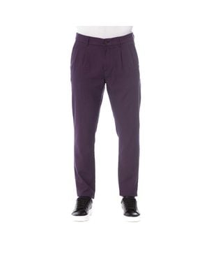 Trussardi Red Cotton Men's Pant - Purple